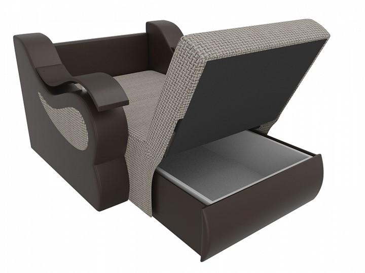 Кресло-кровать Меркурий (60), Корфу 02 (рогожка)/черный (экокожа) в Твери - изображение 2