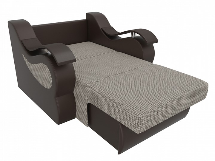 Кресло-кровать Меркурий (60), Корфу 02 (рогожка)/черный (экокожа) в Твери - изображение 1