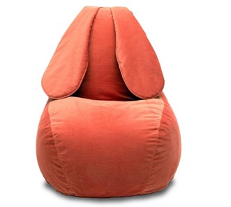 Кресло-игрушка Зайка (длинные уши), оранжевый в Твери