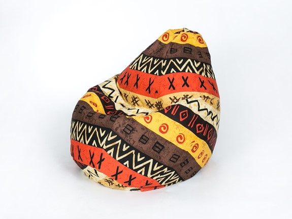 Кресло-мешок Груша среднее, жаккард, африкан в Твери - изображение