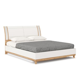 Двуспальная кровать Бари 1600 с подъёмным механизмом Дуб Золотой/Белый ЛД 698.220 в Твери
