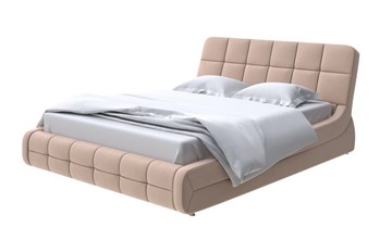 Двуспальная кровать Corso-6 200х200, Велюр (Forest 730 Миндальный) в Твери
