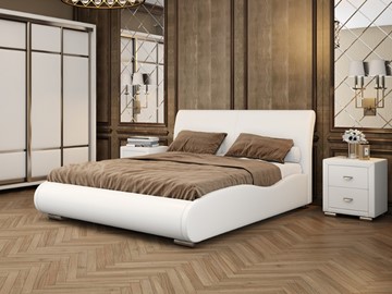 Кровать Corso-8 Lite 160х200, Экокожа (Белый) в Твери