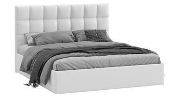 Кровать 2-спальная Эмбер тип 1 (Экокожа белая) в Твери