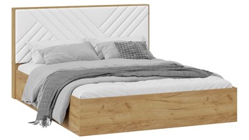 Кровать спальная Хилтон Тип 1 (Дуб крафт золотой/Белый) в Твери