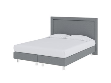 Кровать 2-спальная London Boxspring Elite 160х200, Рогожка (Savana Grey (серый)) в Твери