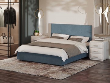 Кровать 2-спальная Neo 180х200, Велюр (Monopoly Прованский синий (792)) в Твери