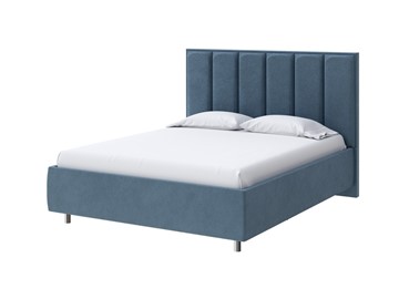 Двуспальная кровать Routa 160х200, Велюр (Monopoly Прованский синий (792)) в Твери