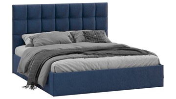 2-спальная кровать с подъемным механизмом Эмбер (Микровелюр Wellmart Blue) в Твери