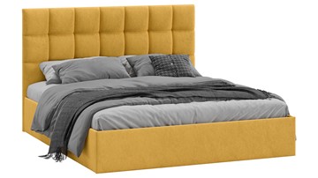 Кровать 2-спальная с подъемным механизмом Эмбер (Микровелюр Wellmart Yellow) в Твери