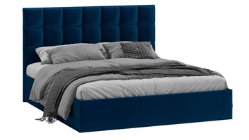 Двуспальная кровать с подъемным механизмом Эмбер (Велюр Confetti Blue) в Твери