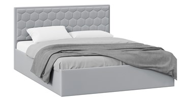 Кровать спальная с подъемным механизмом Порто (Велюр Confetti Silver) без заглушины в Твери