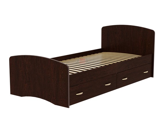 Кровать односпальная 6 с ящиками, 80х200 Венге с основанием в Твери - изображение