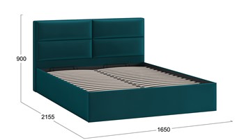 Двуспальная кровать с механизмом Глосс Тип 1 (Велюр Confetti Izumrud) в Твери - предосмотр 1