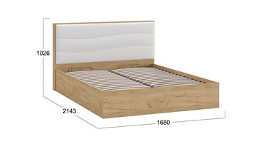 Кровать с механизмом двуспальная Миранда тип 1 (Дуб крафт золотой/Белый глянец) в Твери - предосмотр 1