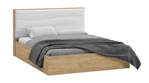 Кровать с механизмом двуспальная Миранда тип 1 (Дуб крафт золотой/Белый глянец) в Твери - изображение