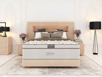 Двуспальная кровать Smart Compact/Podium M 160х200, Флок (Велсофт Бежевый) в Твери