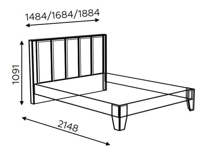 Кровать Моника 1,4 с ортопедическим основанием в Твери - изображение 2