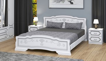 Спальная кровать Карина-6 (Белый Жемчуг) 90х200 в Твери