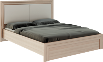 Двуспальная кровать Глэдис М31 (Шимо светлый/Белый текстурный) в Твери