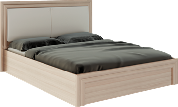 Кровать с механизмом двуспальная Глэдис М32 (Шимо светлый/Белый текстурный) в Твери