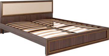 Двуспальная кровать Беатрис М10 с мягким изголовьем (Орех Гепланкт) в Твери
