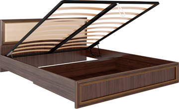 Двуспальная кровать с механизмом Беатрис М11 с мягким изголовьем (Орех Гепланкт) в Твери