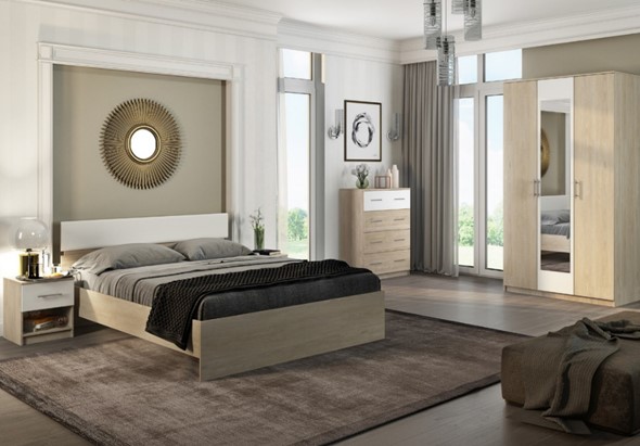Модульная спальня Светлана, белый/дуб сонома в Твери - изображение