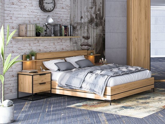Модульная спальня Норд, Базовый набор, дуб золотой в Твери - изображение