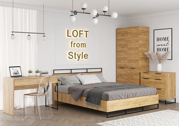 Набор мебели для спальни Loft, Дуб крафт золотой в Твери - изображение