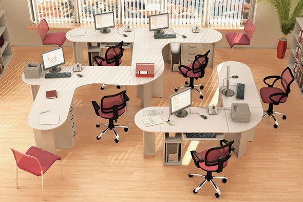 Офисный комплект мебели Классик для 5 сотрудников в Твери - изображение