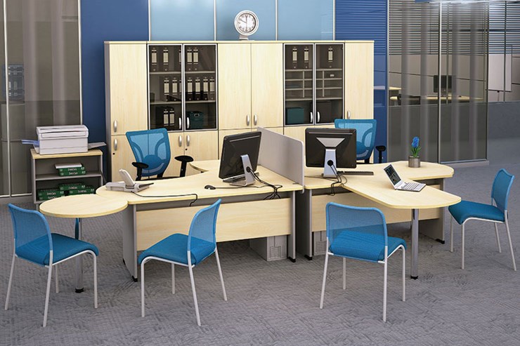 Набор мебели в офис Boston для 2 сотрудников по работе с клиентами в Твери - изображение