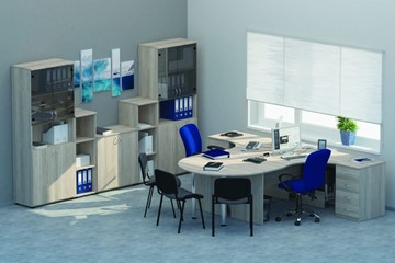 Офисный набор мебели Twin для 2 сотрудников с совмещенными столами в Твери - предосмотр