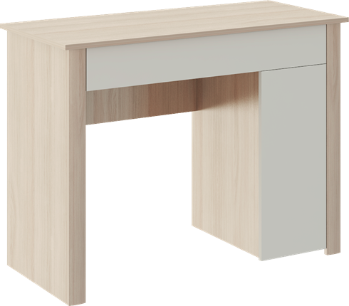 Косметический стол Глэдис М28 (Шимо светлый/Белый текстурный) в Твери - изображение