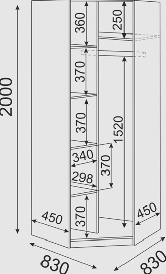 Угловой шкаф Остин М01 в Твери - изображение 2