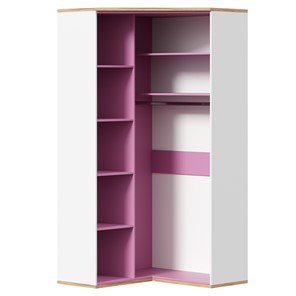 Угловой шкаф детский Урбан 528.060, белый/розовый в Твери - предосмотр 3