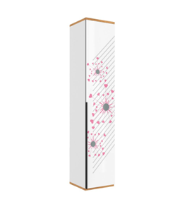 Шкаф одностворчатый Урбан 528.040, белый/розовый в Твери