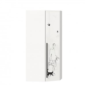 Шкаф распашной угловой Джоли 45 ЛД 535.030, Серый шелк в Твери - предосмотр