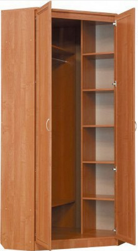 Распашной шкаф 401 угловой со штангой, цвет Венге в Твери - изображение 1