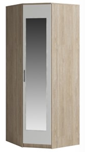 Распашной угловой шкаф Genesis Светлана, с зеркалом, белый/дуб сонома в Твери