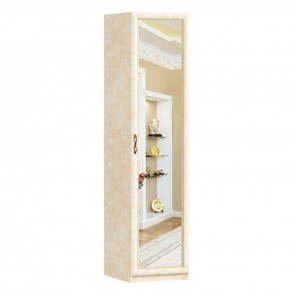 Распашной шкаф Александрия с зеркалом ЛД 625.042, Рустика/Кожа Ленто в Твери
