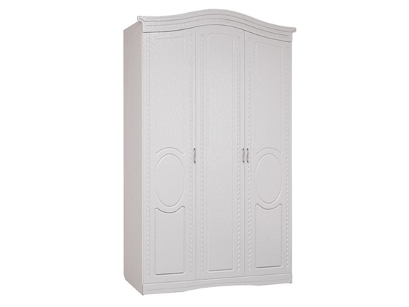 Шкаф трехдверный Гертруда, М2, белая лиственница/ясень жемчужный в Твери - изображение