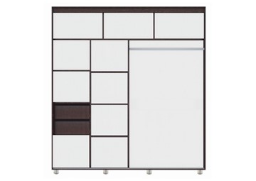 Шкаф 2-х дверный Комфорт №12 2.0 с фигурными зеркалами, Венге в Твери - предосмотр 1