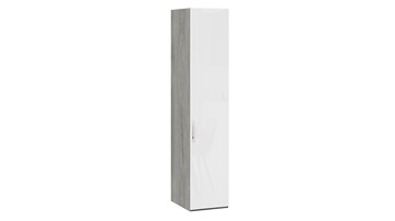 Шкаф для белья Эмбер СМ-348.07.001 (Дуб Гамильтон/Белый глянец) в Твери