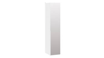 Шкаф для белья с 1 зеркальной дверью Порто (580) СМ-393.07.002 (Белый жемчуг/Белый жемчуг) в Твери