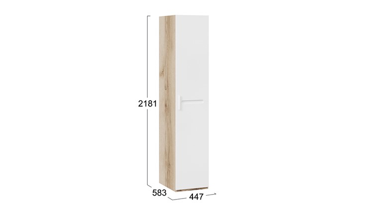 Шкаф для белья Фьюжн  ТД-260.07.01 (Дуб Делано, Белый глянец) в Твери - изображение 3
