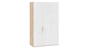 Шкаф для одежды Эмбер СМ-348.07.008 (Яблоня Беллуно/Белый глянец) в Твери