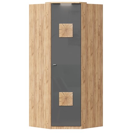 Шкаф угловой 45 с декоративной накладкой Фиджи, 659.245, антрацит в Твери - изображение