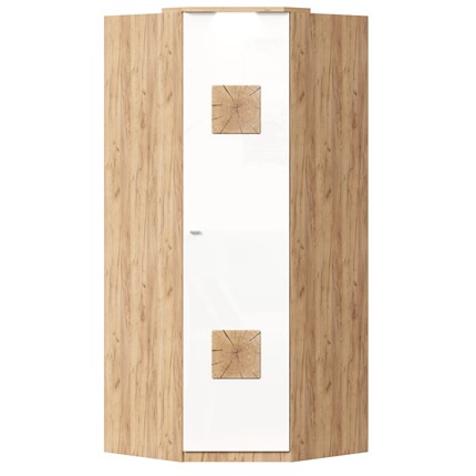 Шкаф угловой 45 с декоративной накладкой Фиджи, 659.248, белый в Твери - изображение