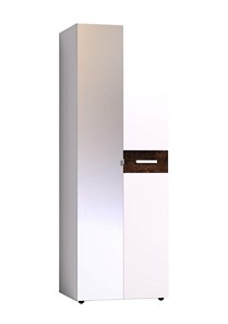 Шкаф Норвуд 54 фасад зеркало + стандарт, Белый-Орех шоколадный в Твери